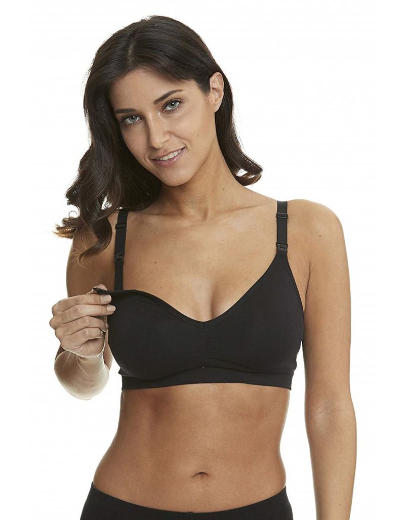 AVA Comfort Underwired Nursing Bra - Black - Shapewear | Fashiongirl