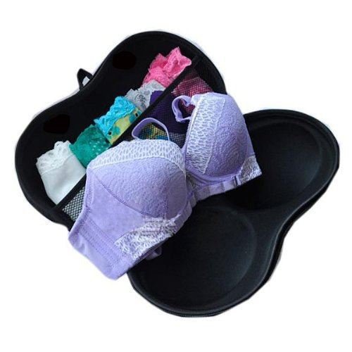 Bra storage bag - Black with white dots - Shapewear | Fashiongirl