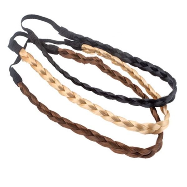 Braided Headband - Blonde, Brown & Black - | Fashiongirl