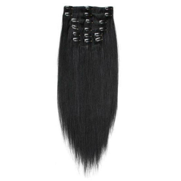 Clip In Extensions - 40 cm #1 Black - | Fashiongirl