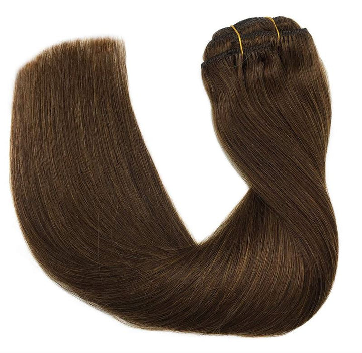 Clip In Extensions - 40 cm #4 Chocolate Brown - | Fashiongirl