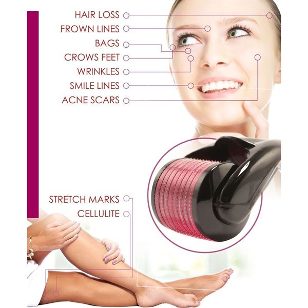 Dermaroller 540 needles with Titanium needles 0.3 mm for the face - | Fashiongirl