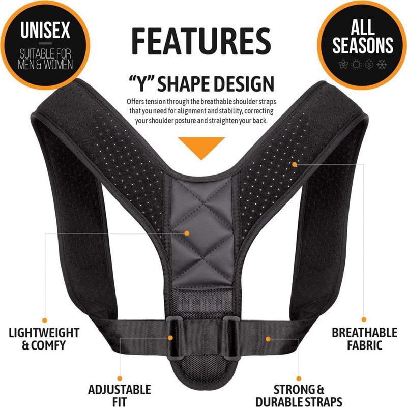 Posture corrector vest for back & shoulder | Posture 2.0 Posture Support , black - Shapewear | Fashiongirl