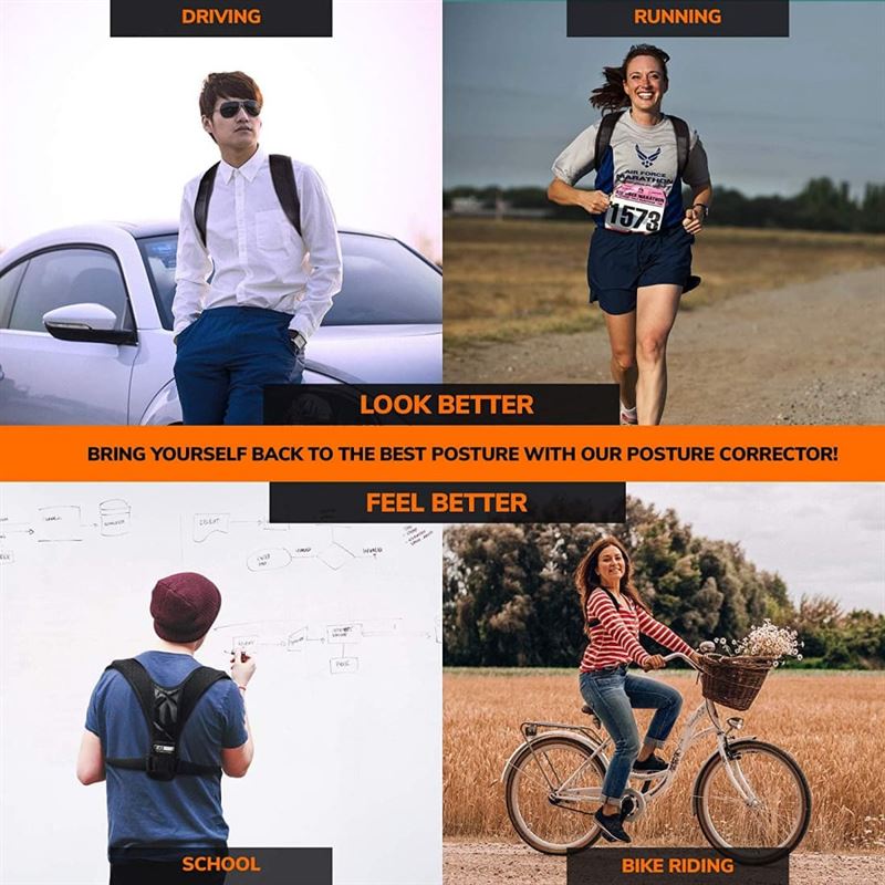 Posture corrector vest for back & shoulder | Posture 2.0 Posture Support , black - Shapewear | Fashiongirl