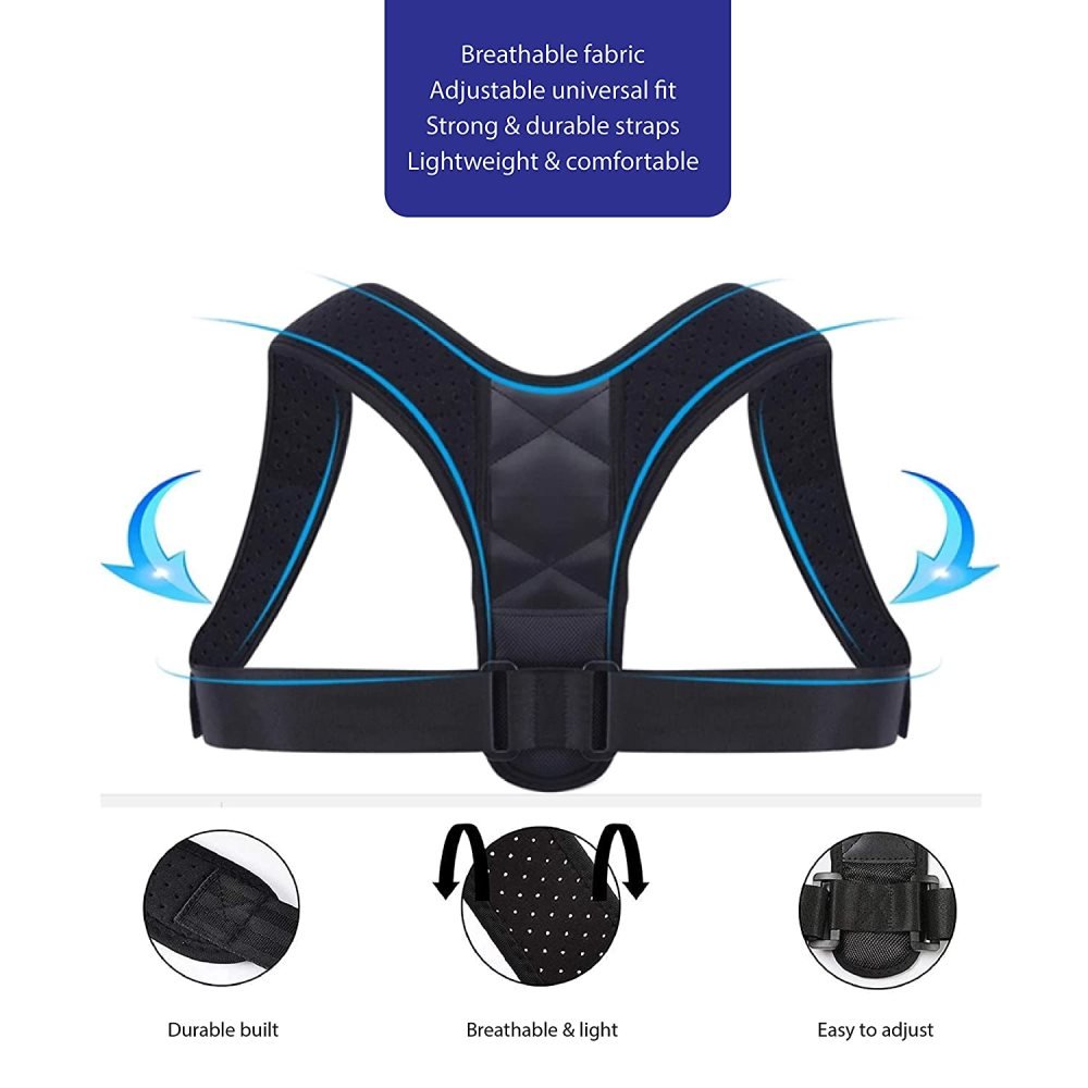 Posture support for back & shoulder | Posture 2.0 Posture corrector band, black - Shapewear | Fashiongirl