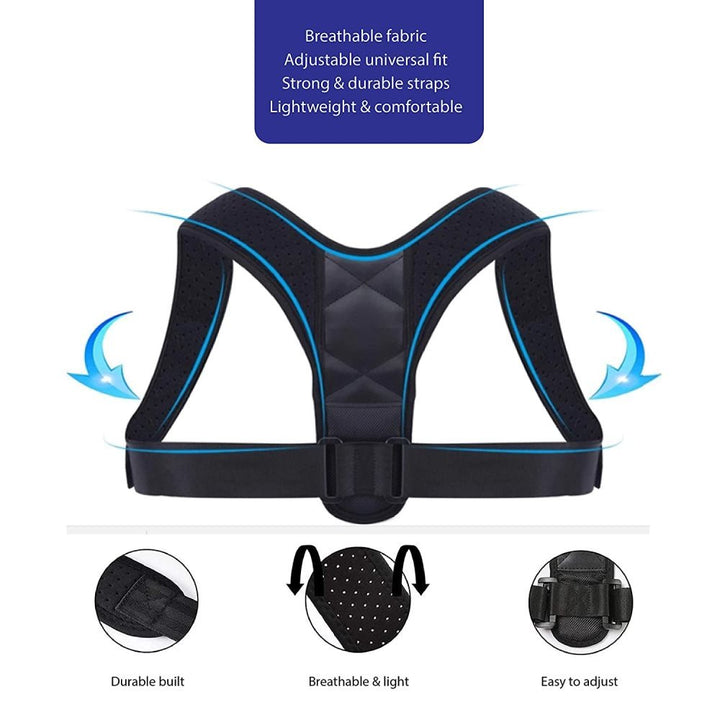 Posture support for back & shoulder | Posture 2.0 Posture corrector band, black - Shapewear | Fashiongirl