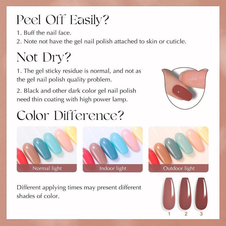 ROSALIND 38 - Piece Gel Nail Polish Set with 35 Colours + Base Coat & Top Coats (38 x 5 ml) - | Fashiongirl