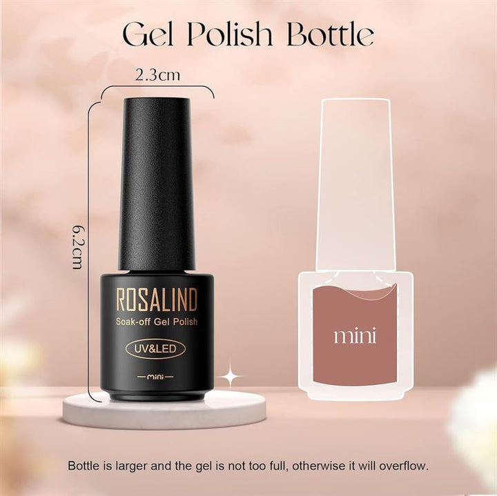 ROSALIND 38 - Piece Gel Nail Polish Set with 35 Colours + Base Coat & Top Coats (38 x 5 ml) - | Fashiongirl