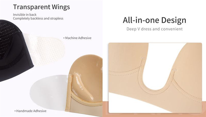 Shapelux Deep U - shaped Self - fitting Bra - Black - Shapewear | Fashiongirl