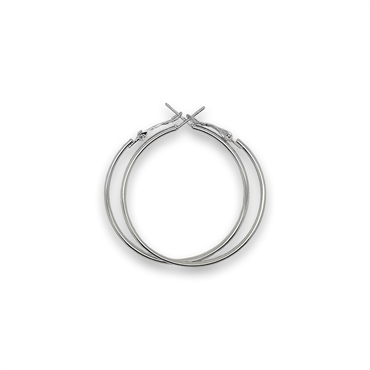Silver Hoops 50 mm - | Fashiongirl