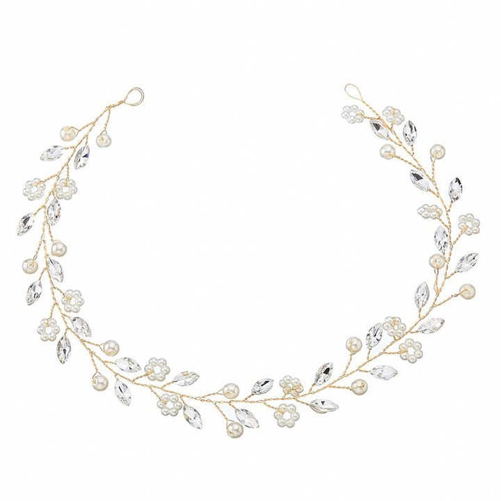 SOHO Emana Headband with crystal petals - Gold - Hair Accessories | Fashiongirl