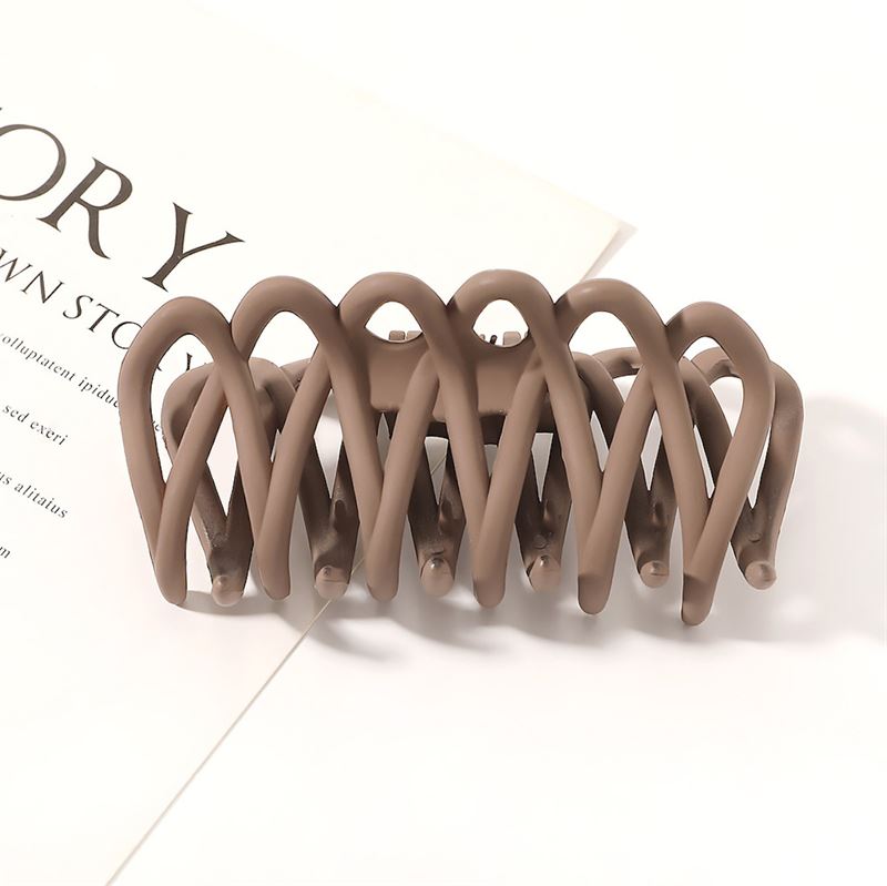 SOHO Olive Hair Claw - Brown - Hair Accessories