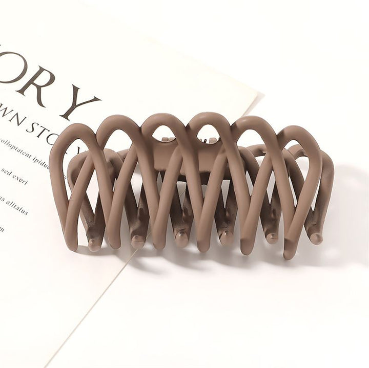 SOHO Olive Hair Claw - Brown - Hair Accessories