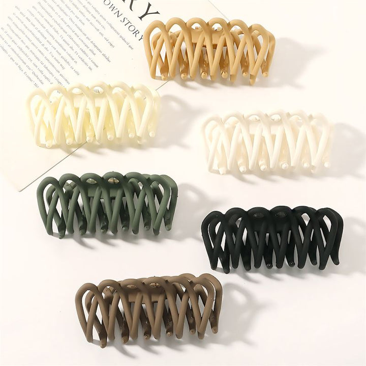 SOHO Olive Hair Claw - Brown - Hair Accessories