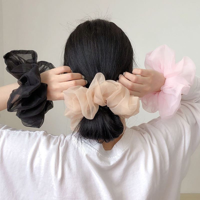 SOHO Sola XL Scrunchie - White - Hair Accessories