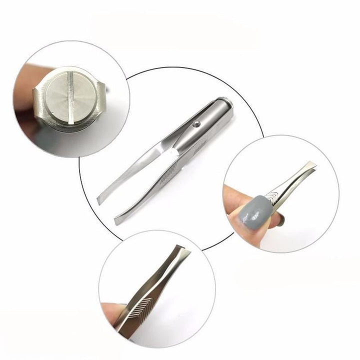 Tweezers tweezer with LED light for eyebrows - | Fashiongirl