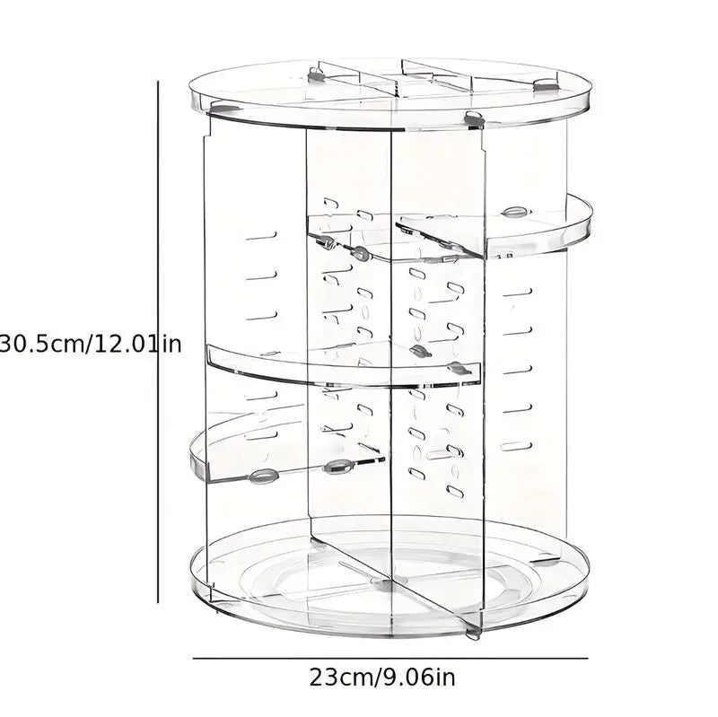 UNIQ 360 - Degree Rotating Makeup Organizer - Clear - Organiser