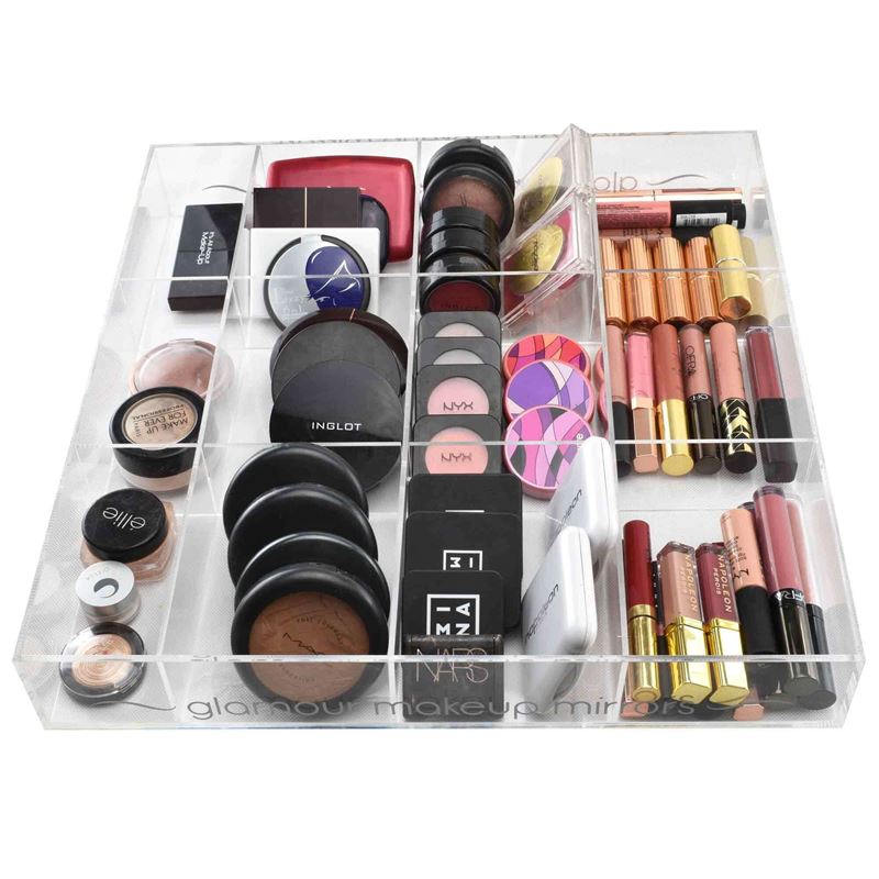 UNIQ Acrylic Organiser tray for makeup / jewellery - 12 compartments - Organiser
