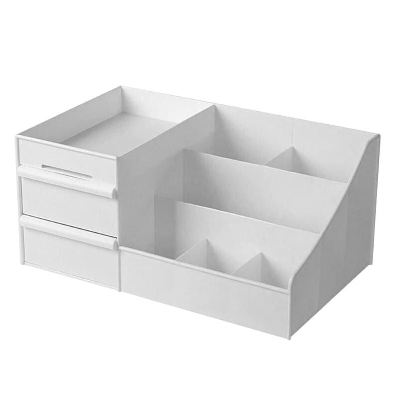 UNIQ Cosmetic Organiser with Two Drawers, White - P110 - Organiser