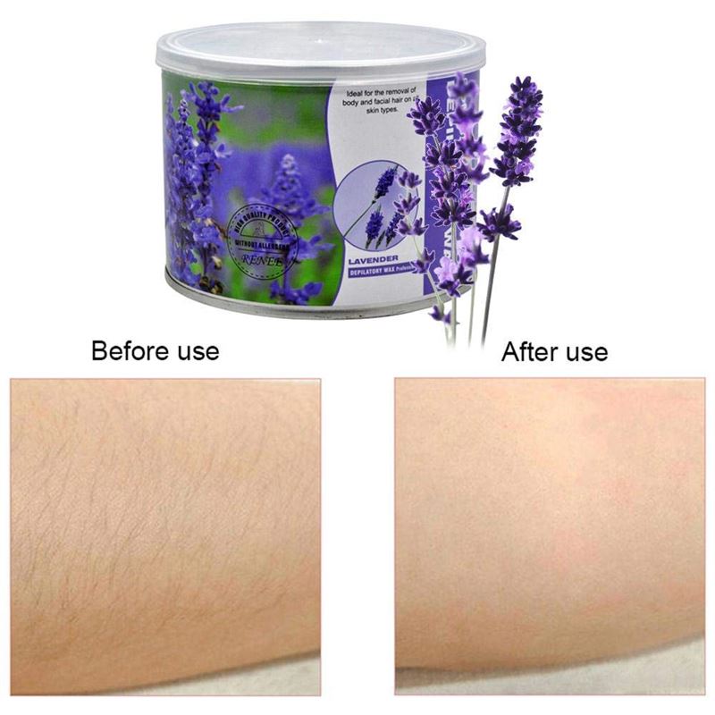 UNIQ Depilatory wax for hair removal, lavender - 400g tin - | Fashiongirl