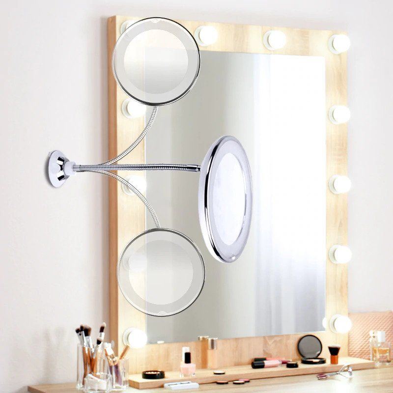 UNIQ Flexible Mirror with LED light & 10x magnification - | Fashiongirl