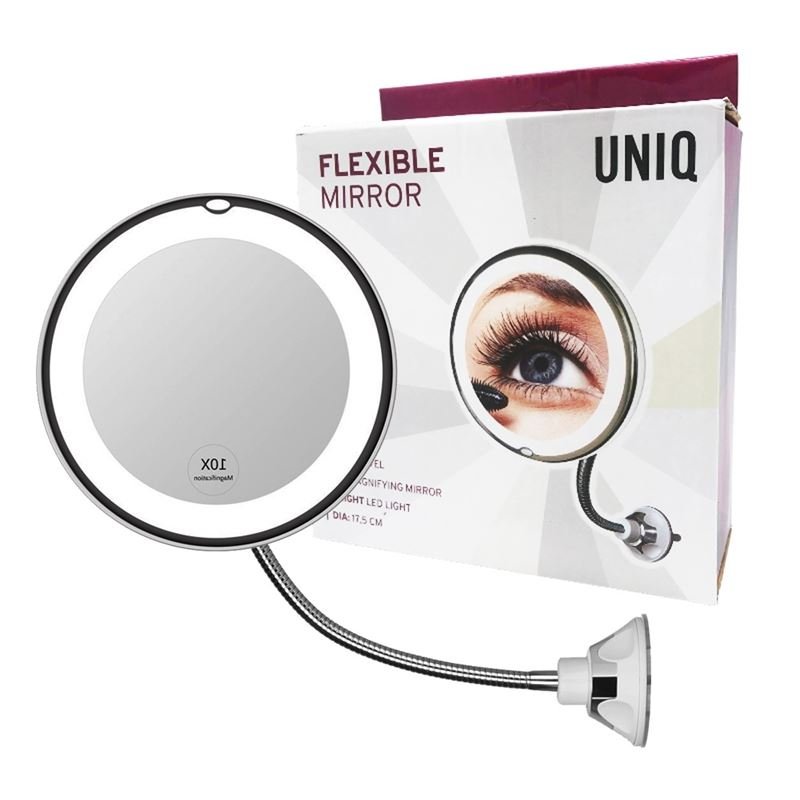 UNIQ Flexible Mirror with LED light & 10x magnification - | Fashiongirl