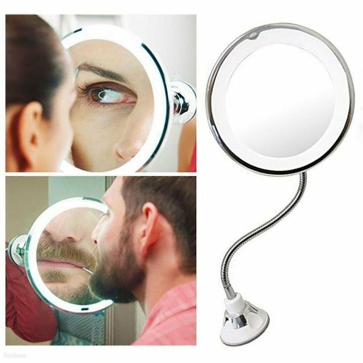 UNIQ Flexible Mirror with LED light & 10x magnification - | Fashiongirl
