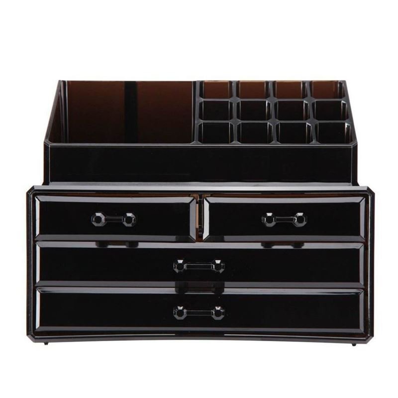 UNIQ Jewellery / Makeup Acrylic Organiser with 4 drawers - SF 1155 - Black - Organiser