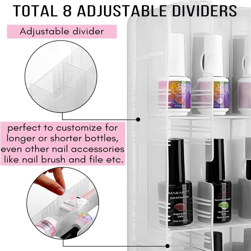 UNIQ Nail Polish Universal Organiser - storage with 48 compartments - | Fashiongirl