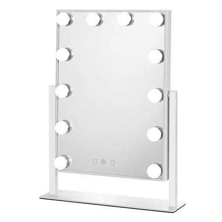 UNIQ New York Mega - Makeup mirror 12 bulbs - White - | Fashiongirl