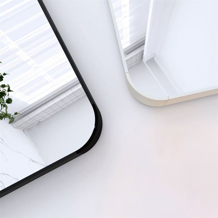 UNIQ Replica Wall Mirror/Floor Mirror in Aluminium/Glass, 80x180 cm - White - | Fashiongirl