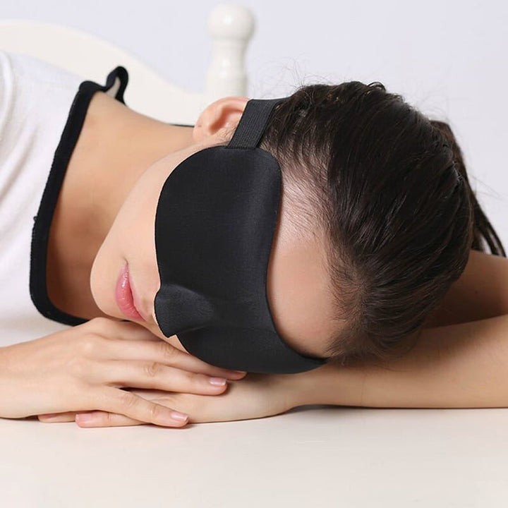 3D Sleeping Mask - Luxury Comfort, Black - Fashiongirl