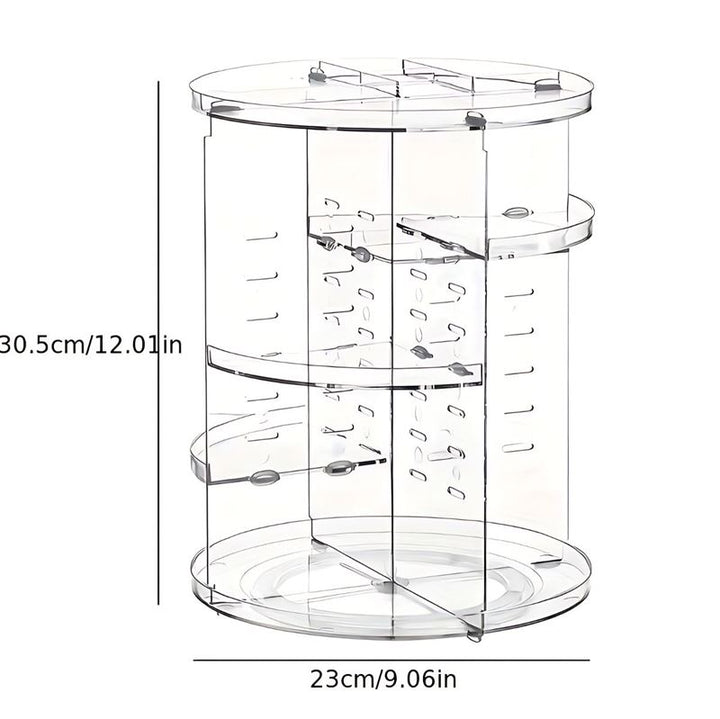 UNIQ 360º Rotating Cosmetic Organiser  - Clear / Transparent