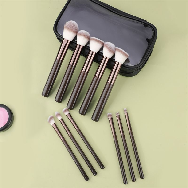 Technique PRO Chocolate Bronze Makeup Brush Set - 11 makeup brushes