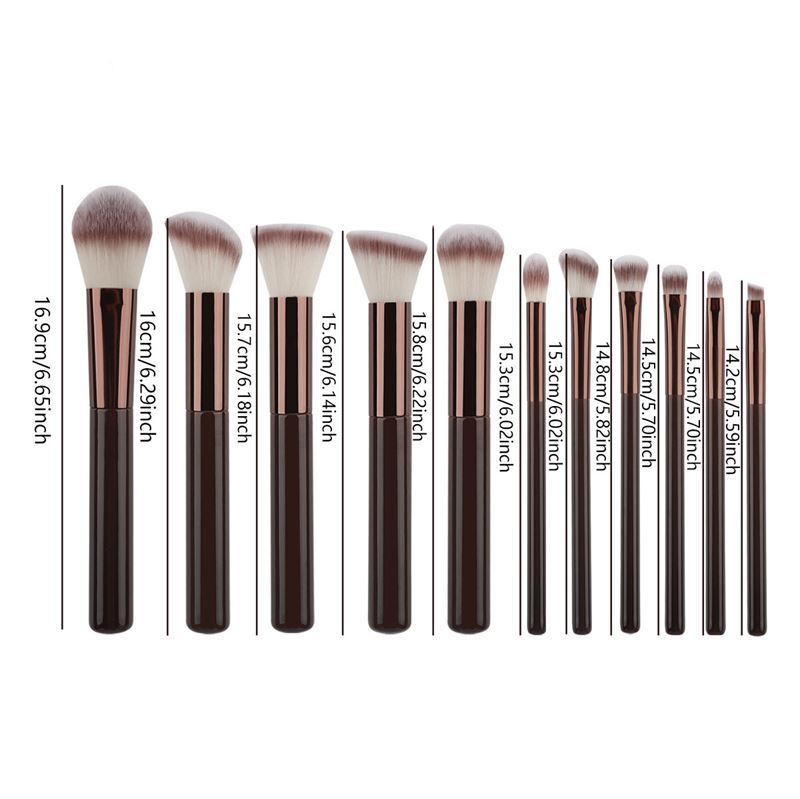 Technique PRO Chocolate Bronze Makeup Brush Set - 11 makeup brushes