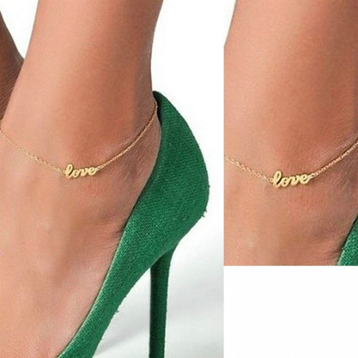 Ankle chain Love - Fashiongirl