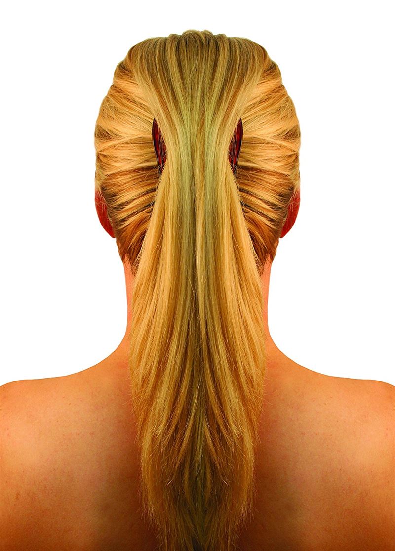 Banana Interlocking Hair Claw - Black - Hair Accessories