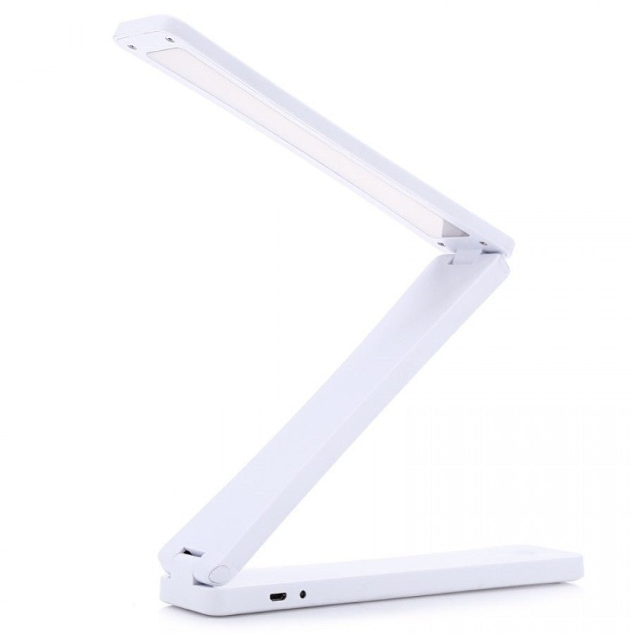 Battery powered LED lamp light - Foldable desk lamp - White - Fashiongirl