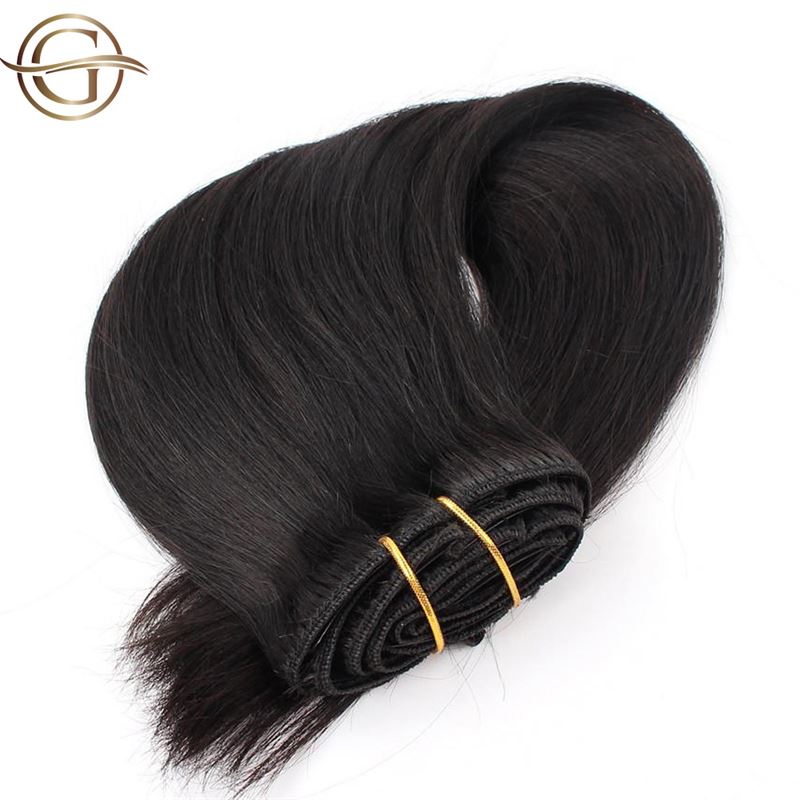 Clip on hair extensions #1 Black - 7 sets - 50 cm | Gold24 - Fashiongirl