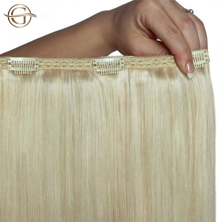 Clip on hair extensions #613 Blond - 7 sets - 50 cm | Gold24 - Fashiongirl