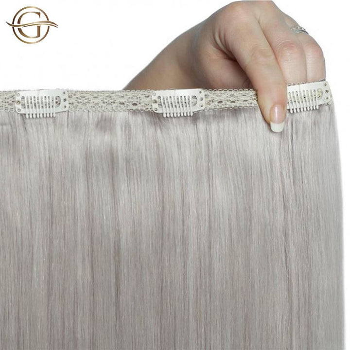 Clip on hair extensions #88A Grey - 7 sets - 50 cm | Gold24 - Fashiongirl