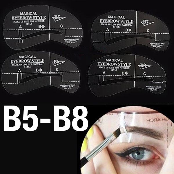 Eyebrow Templates - Eyebrow Stencils (B5 - B8) - 4 pcs. - Fashiongirl