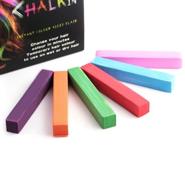 Hair Chalk pack with 6 hair chalks / hair crayons - Fashiongirl