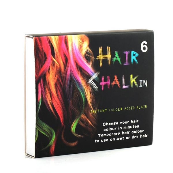 Hair Chalk pack with 6 hair chalks / hair crayons - Fashiongirl