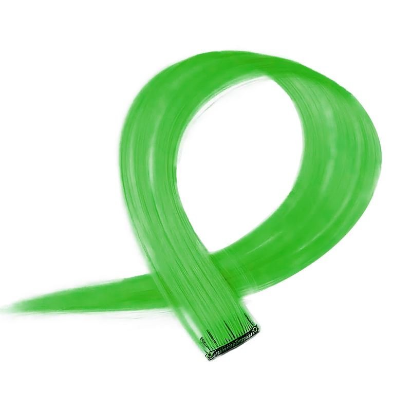 Lime green 50 cm - Crazy Colour Clip On - Fashiongirl