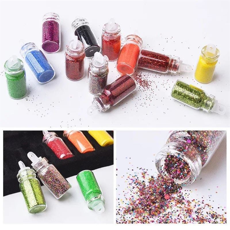 Nail Decoration / Nail Decoration Kit for manicure with pearls, sequins, glitter &amp; diamonds - 48 bottles - Fashiongirl