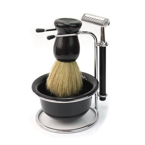 Shaving kit for men w/ Shaver, Brush and Bowl - Fashiongirl