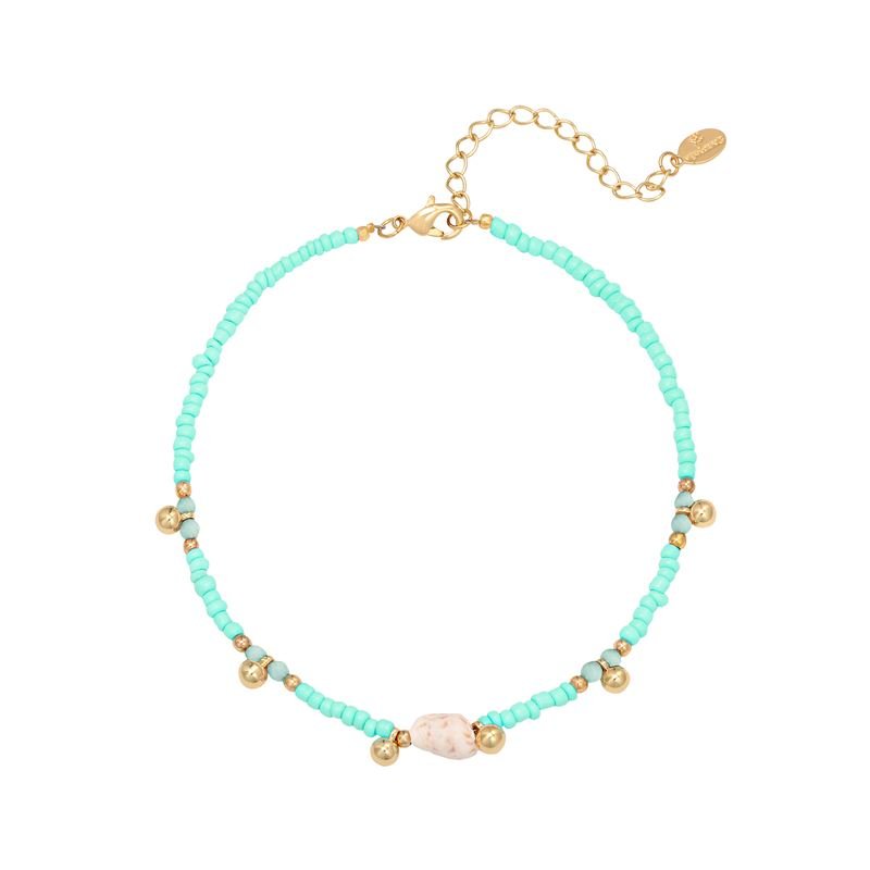 SOHO Ila Pearl Anklet - Turquoise - Fashiongirl