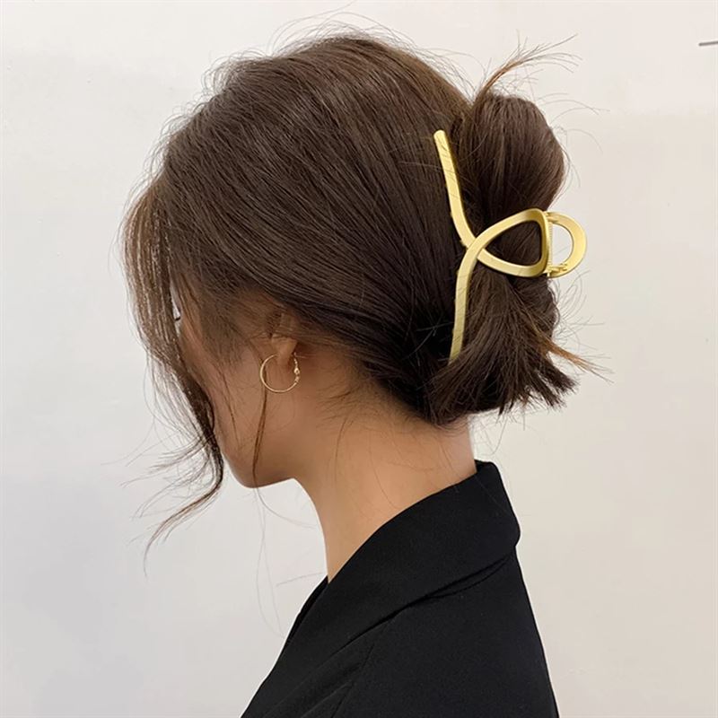 SOHO Iva Metal Hair Claw - Titanium - Hair Accessories