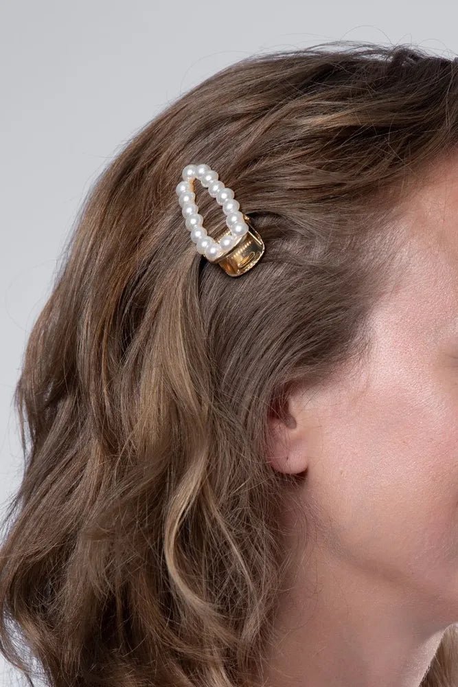 SOHO Mila hair clip with white pearls - No 6335 - Fashiongirl